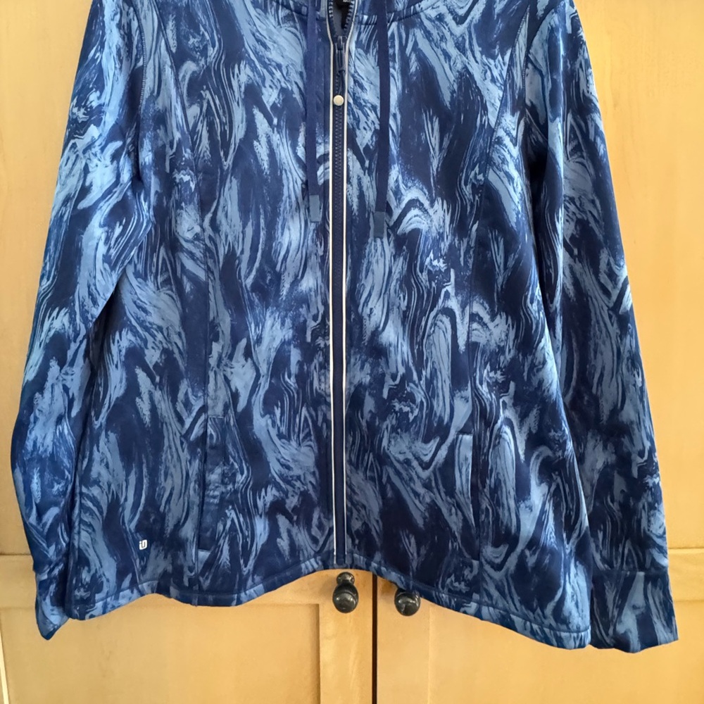 Ideology Blue Wave Hoodie Workout Jacket